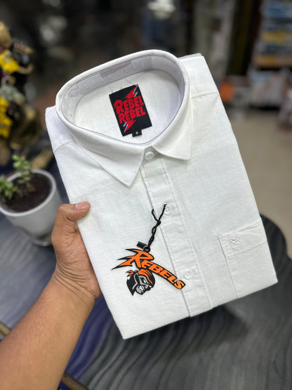 Rebel White Linen Shirts