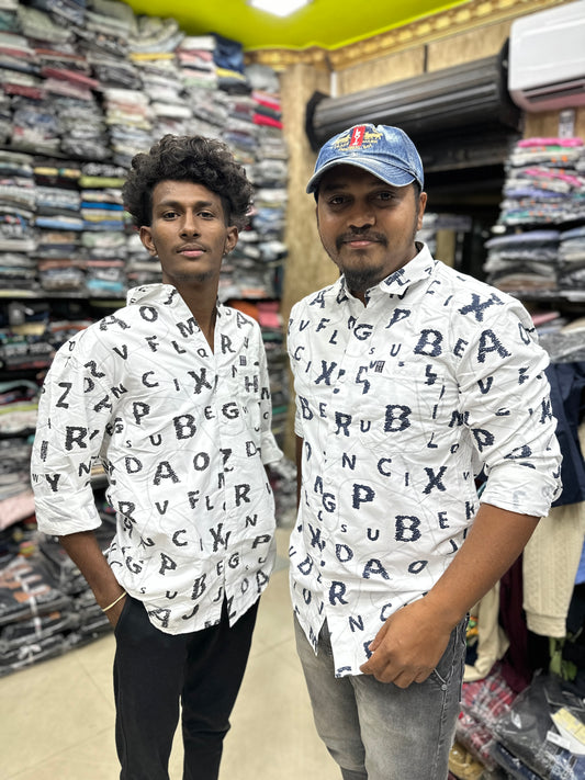 Alphabet Print Shirts