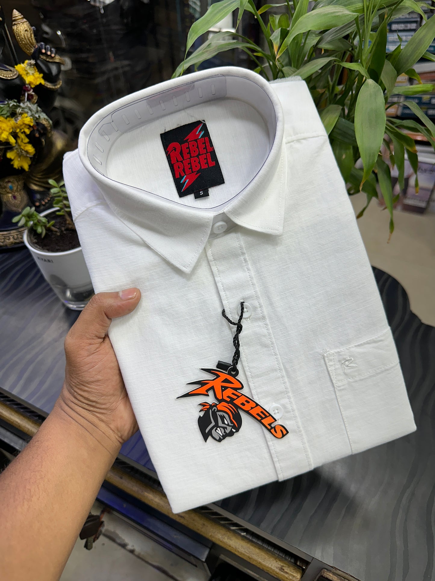 Rebel White Linen Shirts